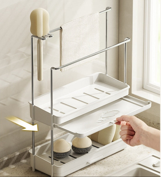 Multi-Layer Kitchen Rag Storage Rack