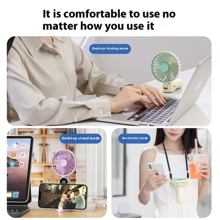Portable USB Charging Folding Handheld Mini Fan Desktop Little Fan