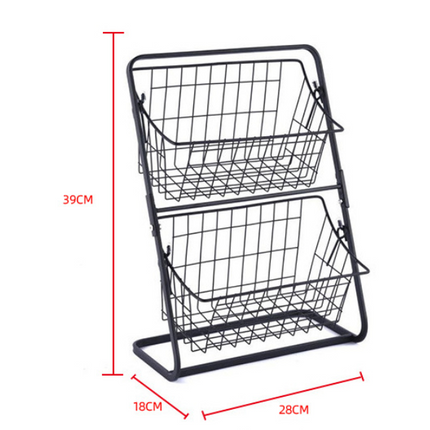 2-Tier Kitchen Fruit & Spice Storage Rack