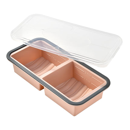 Silicone Compartment Lunch Box  Food Freezer Container