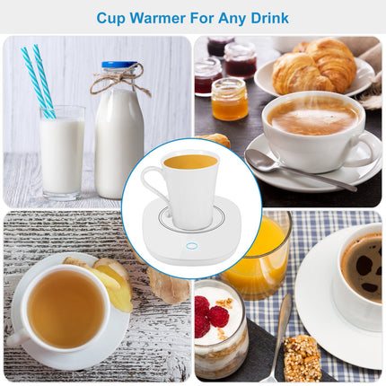 1Pc Electric Coffee Mug Warmer – Auto Shut Off Beverage Heater Pad for Coffee, Tea & Milk | Office & Home Desk Use