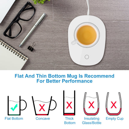 1Pc Electric Coffee Mug Warmer – Auto Shut Off Beverage Heater Pad for Coffee, Tea & Milk | Office & Home Desk Use