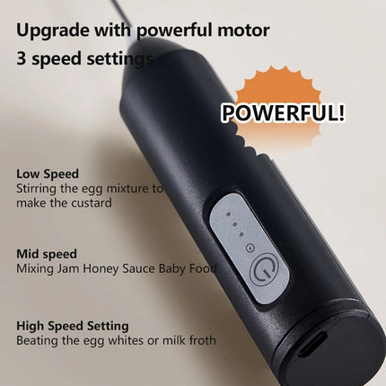 Electric Milk Frother Coffee Handheld Wireless Charging Milk Frother