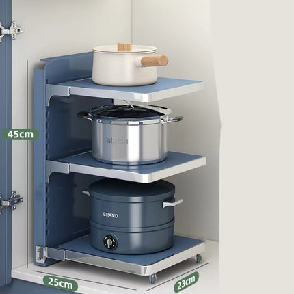 Multi-Layer Under-Sink Kitchen Pot Rack Storage Shelf