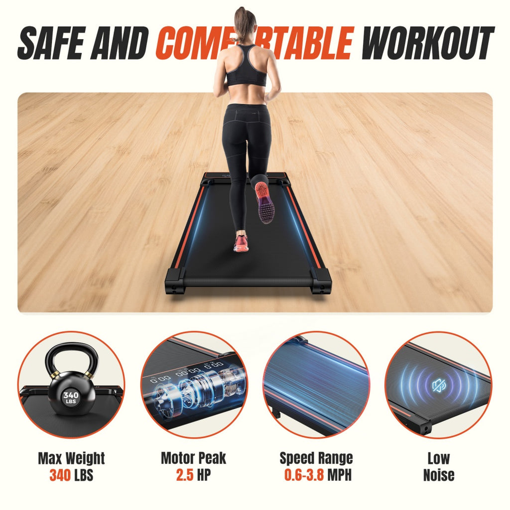 Walking Pad Treadmill - Compact & Portable Walking Pad, Quiet Operation, Adjustable Speed Settings