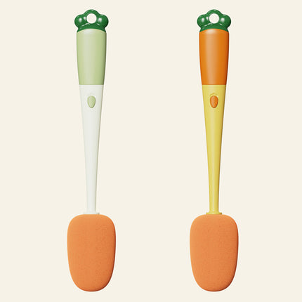 3 In 1 Multifunctional Cleaning Cup Washer Brush Long Handle Carrot Water Bottle Cleaning Brush