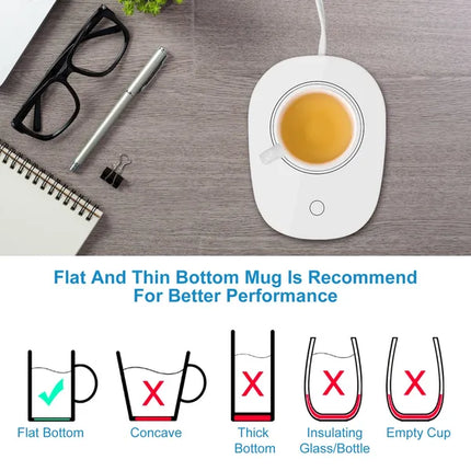 Auto Shut-Off Coffee Mug Warmer for Coffee, Tea & Milk – Electric Heater Pad for Home & Office Desk