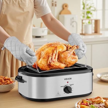 22QT Electric Roaster Oven with Self-Basting Lid
