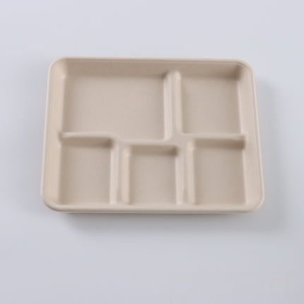 Pulp Food Container Shallow Five-compartment Tray Divider