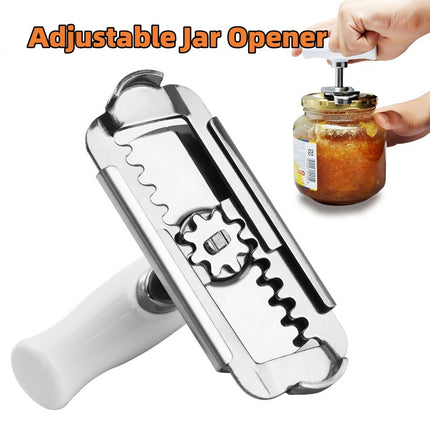 Adjustable Stainless Steel Jar & Bottle Opener for Kitchen
