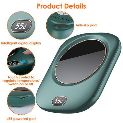 1Pc USB Coffee Mug Warmer – 3 Temp Settings, Auto Shut Off, Electric Cup Heater for Tea & Coffee (3 Colors)