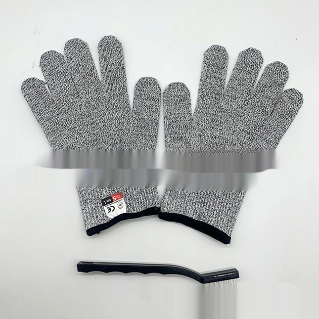 Stainless Steel Chopper Set – Mandolin Slicer & Grater with Cut-Resistant Gloves