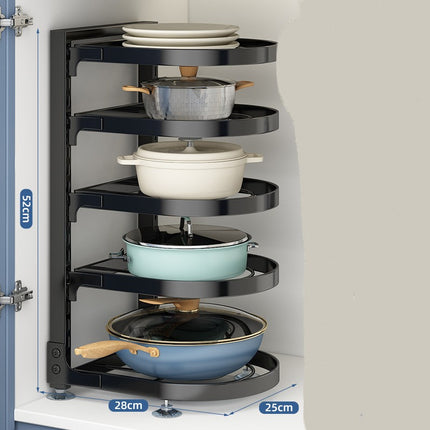 Multi-Layer Under-Sink Kitchen Pot Rack Storage Shelf