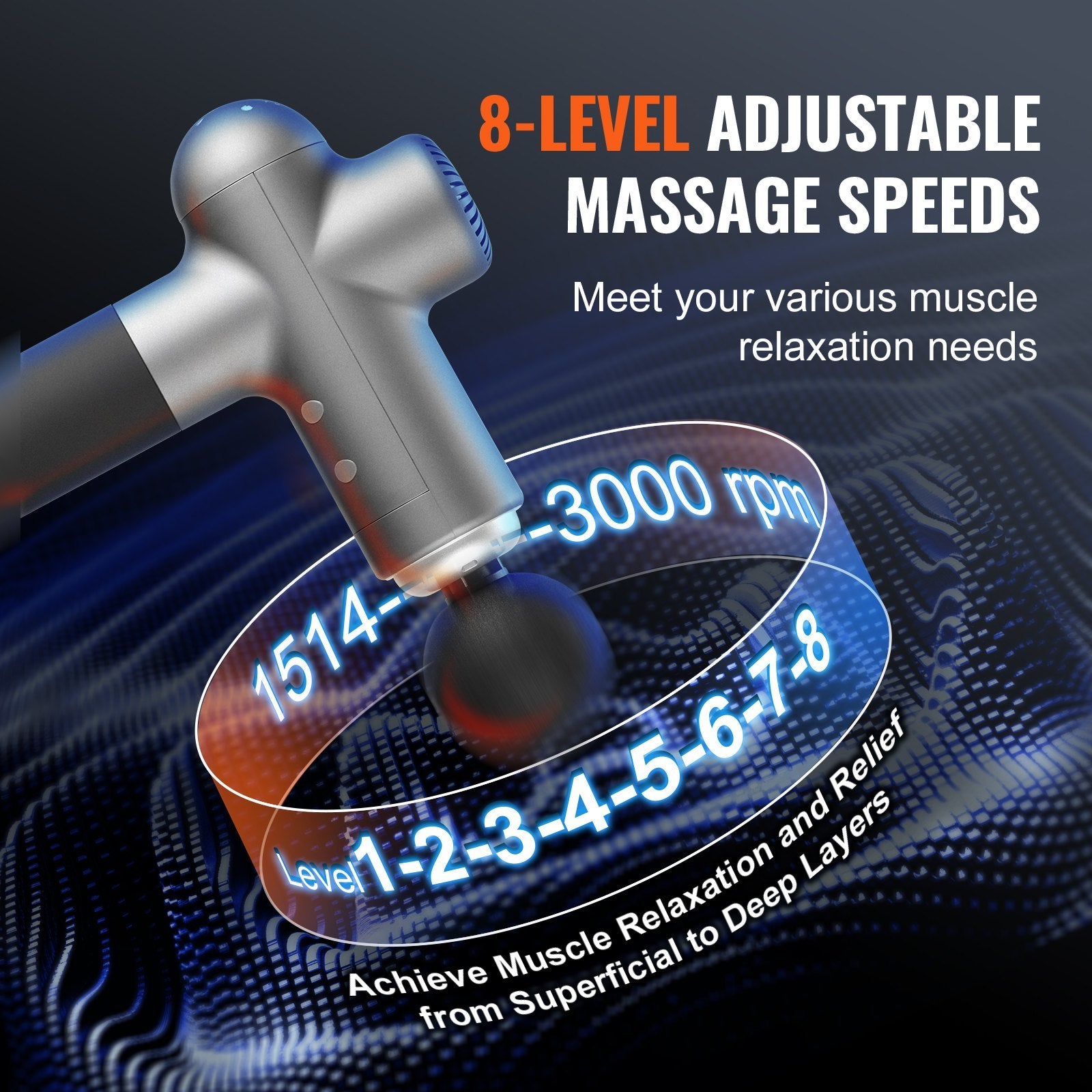VEVOR Massage Gun Deep Tissue, Muscle Percussion Massage Gun For Athletes