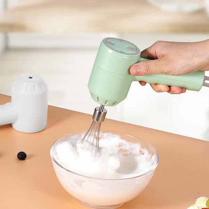 Portable USB Rechargeable Mini Electric Egg Beater & Milk Frother – 3-Speed Handheld Mixer