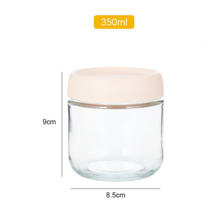 Glass Sealed Storage Jar with Lid for Cereals, Snacks & Coffee Beans