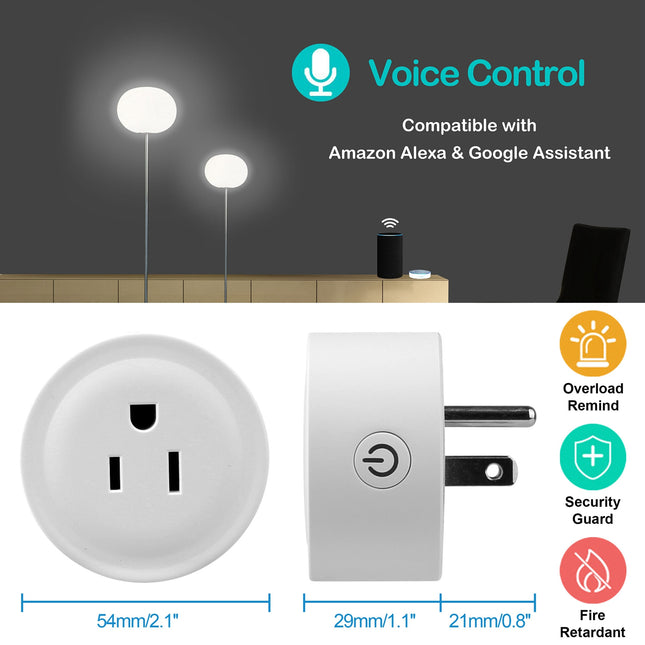 WiFi Smart Plug with App, Voice Control & Timer