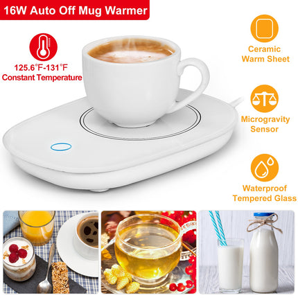 1Pc Electric Coffee Mug Warmer – Auto Shut Off Beverage Heater Pad for Coffee, Tea & Milk | Office & Home Desk Use