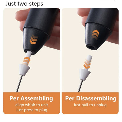 Electric Milk Frother Coffee Handheld Wireless Charging Milk Frother