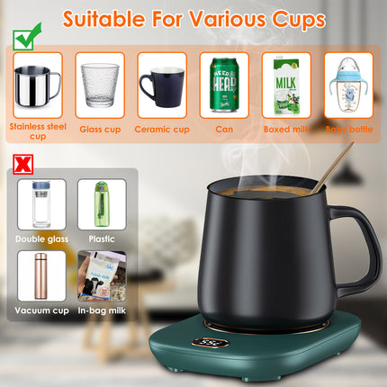 1Pc USB Coffee Mug Warmer – 3 Temp Settings, Auto Shut Off, Electric Cup Heater for Tea & Coffee (3 Colors)