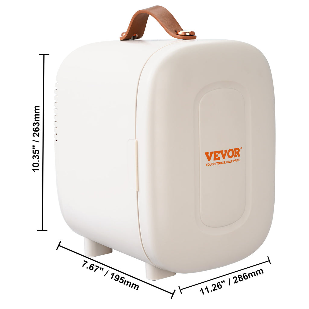 Mini Skin Care Fridge, 4L 6 Can Cute Makeup Fridge For Cosmetics, Beverage, Fruit Milk, AC DC Cooler & Warmer