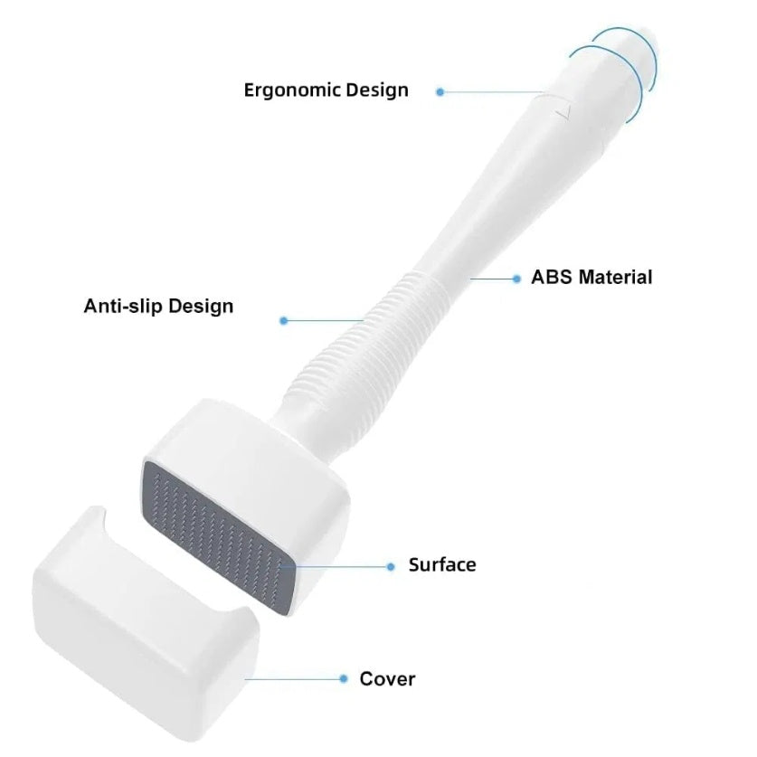 Electric Microneedle Derma Roller Pen With 15pcs Replacement Kit - Microneeding 0.25 mm For Women Men Tools - Grey