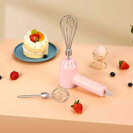Portable USB Rechargeable Mini Electric Egg Beater & Milk Frother – 3-Speed Handheld Mixer