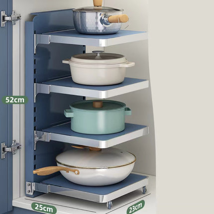 Multi-Layer Under-Sink Kitchen Pot Rack Storage Shelf